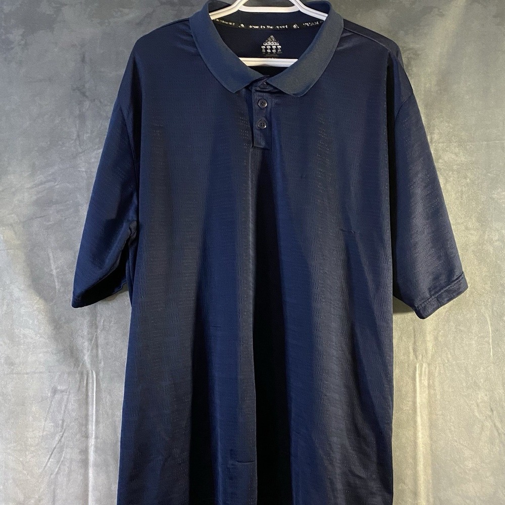 Adidas Team Mens 3XL Navy Blue Short Sleeve Performance Polo Shirt E76156